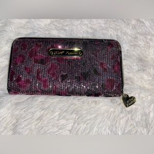 Betsy Johnson Purple leopard Wallet